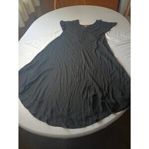 Sakkas Short sleeve Medieval Dress Whimsigoth Fairy Black Women’s Free Size